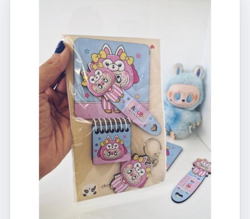 ست چوبی چهار تکه فانتزی طرح لبوبو