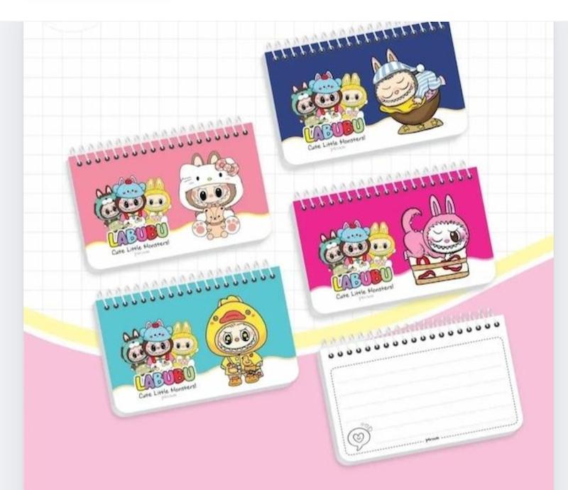 دفترچه مستطیل مقوایی طرح لبوبو