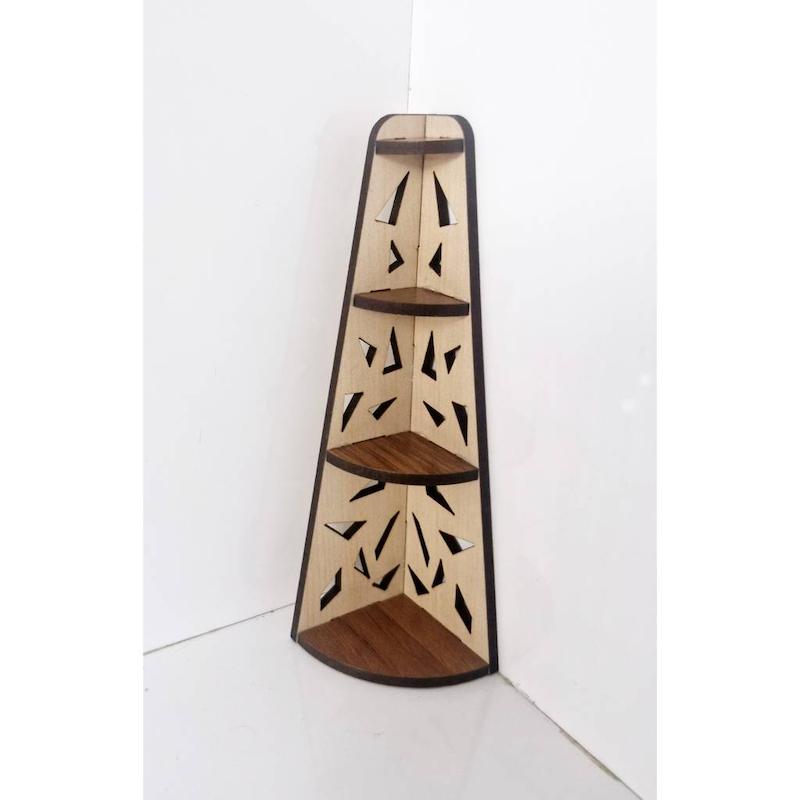 استند کنجی/ شلف مینیاتوری چوبی 