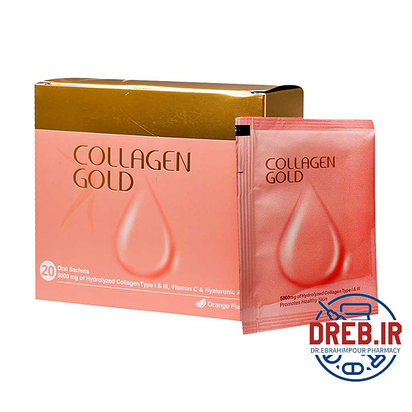 ساشه کلاژن گلد آدریان ۲۰ عدد - Adrian Collagen Gold ۲۰ Oral Sachets