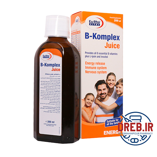 شربت ب کمپلکس یوروویتال ۲۰۰ میلی لیتر - Eurhovital B Komplex Juice ۲۰۰ ml