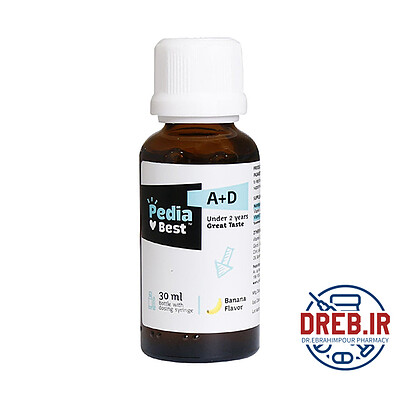 قطره ویتامین آ+د پدیابست با طعم موز ۳۰ میلی لیتر - Pedia Best A+D Oral Drops With Banana Flavor ۳۰ ml