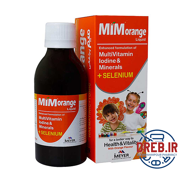 شربت میم پرتقالی 200 میلی لیتری البرز دارو - MIM ORANGE SYRUP multivitamin + selenium 200ML. ALBORZ DAROU