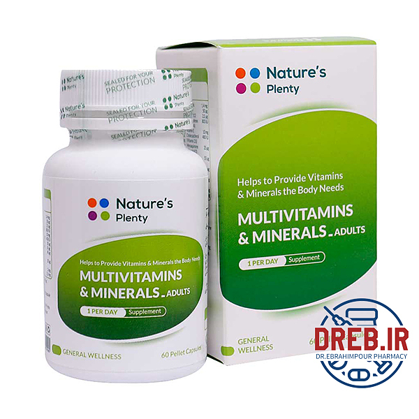 کپسول مولتی ویتامین مینرال نیچرز پلنتی مخصوص بزرگسالان ۶۰ عدد - Natures Plenty Multivitamin and Mineral ۶۰ capsules