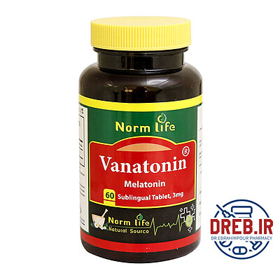 قرص زیر زبانی واناتونین ملاتونین ۳ میلی گرم نورم لایف _  Norm Life Melatonin Vanatonin