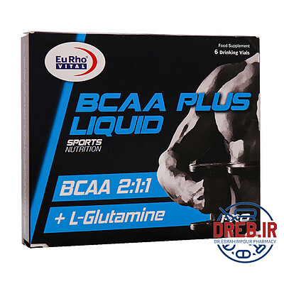 ویال بی سی ای ای پلاس لیکوئید یوروویتال ۶ عدد Eurhovital BCAA Plus Liquid ۶ Drinking Vials