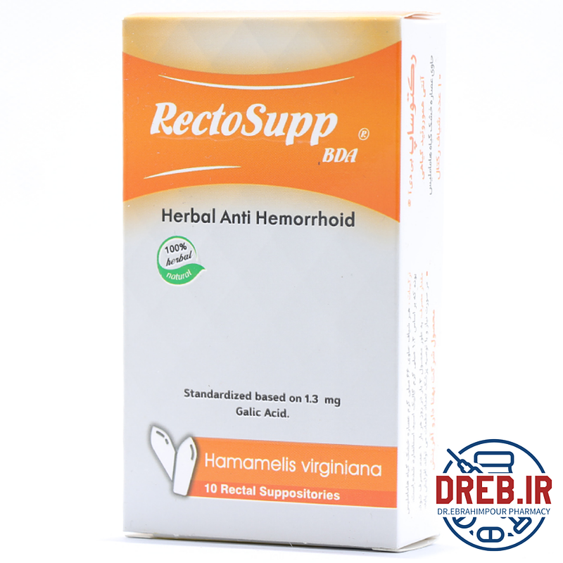 شیاف رکتوساپ بی دی آ 10 عددی بهتا دارو _ Behta Daru Rectosupp - 10 Rectal Supp