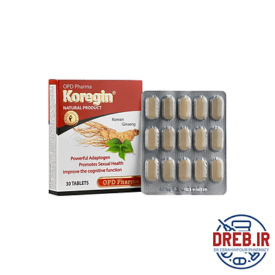 قرص کورجین او پی دی فارما ۳۰ عدد _ OPD Pharma Koregin ۳۰ Tablets