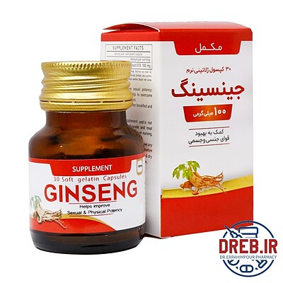 کپسول ژلاتینی جینسینگ ۱۰۰ میلی گرم دانا ۳۰ عدد _ Dana Ginseng ۱۰۰mg ۳۰ Soft Gelatin Capsules