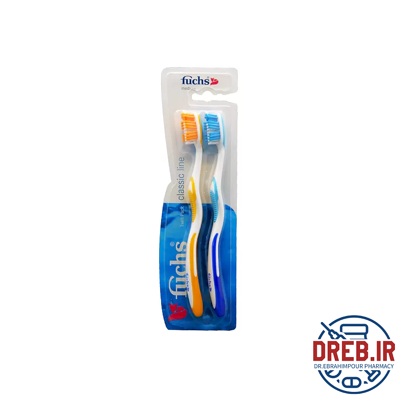 مسواك متوسط فوكس fuchs مدل کلاسیک _ Fuchs classic line medium toothbrush