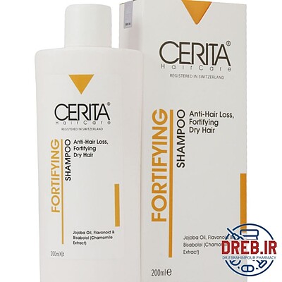 شامپو تقویت کننده و ضد ریزش موی خشک سریتا ۲۰۰ میلی لیتر _ Cerita Fortifying Shampoo For Normal And Dry Hair ۲۰۰ ml