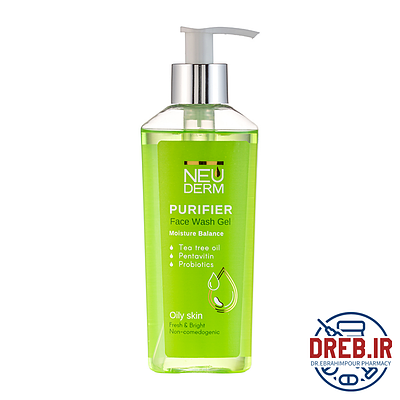 ژل شستشوی صورت پوست چرب 200میل نئودرم _ Neuderm Face Wash Gel 200ml