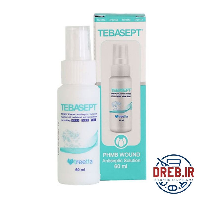 اسپری آنتی میکروبیال زخم تریتا مدل طباسپت حجم 60 میلی لیتر -Trita Tabasept Antibacterial Wound Spray, 60ml