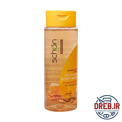 شامپو بدن عصاره بادام و عسل شون ۴۲۰ میلی لیتر _ Schon Almond And Honey Body Wash ۴۲۰ ml