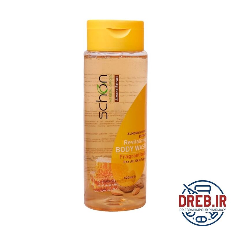 شامپو بدن عصاره بادام و عسل شون ۴۲۰ میلی لیتر _ Schon Almond And Honey Body Wash ۴۲۰ ml