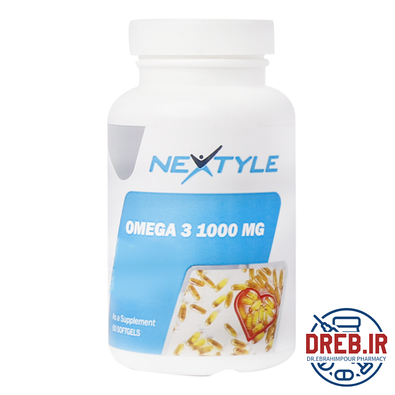 سافت ژل امگا ۳ ۱۰۰۰ میلی گرم نکستایل ۶۰ عدد _ Nextyle Omega ۳ ۱۰۰۰ Mg ۶۰ Softgels