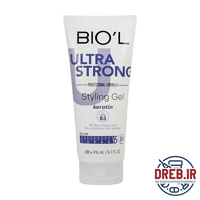 ژل مو بیول با قدرت نگه دارندگی فوق العاده بالا حاوی آرگان و کراتین 200 میلی لیتر _ Bio’l Ultra Strong Hair Gel 200ml