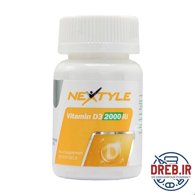 سافت ژل ویتامین د3 1000واحد نکستایل 60 عدد _ Nextyle Vitamin D3 1000 IU 60 Softgels