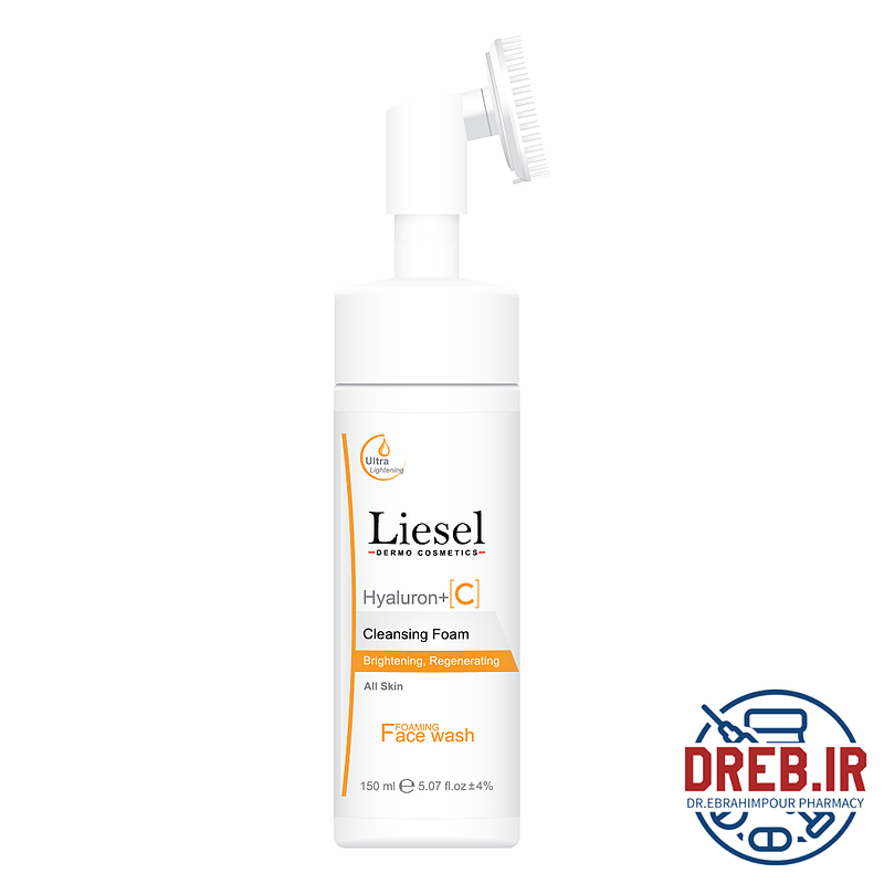 فوم شستشو صورت ویتامین C و هیالورونیک اسید لایسل 150 میلی لیتر _ Liesel Hyaluron And Vit C Cleansing Foam 150 Ml