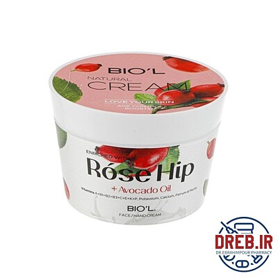 کرم دست و صورت بیول عصاره رز هیپ و آووکادو پوست‌های خشک و آسیب دیده  200 میل _ Biol Rose Hip Hand and Face Cream 200 ml