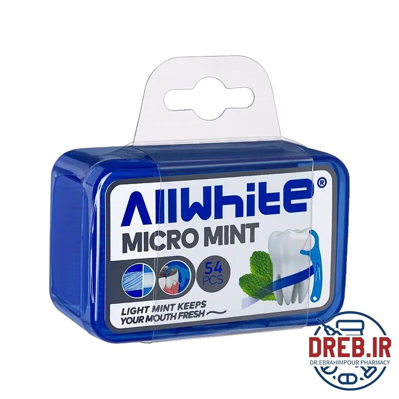 نخ دندان کمانی آل وایت مدل میکرو مینت 54 عددی  _ Allwhite-Micro-Mint-Dental-Flosser