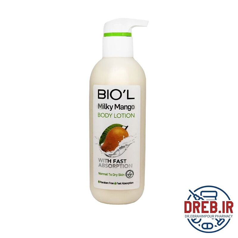 لوسیون مرطوب کننده بدن شیر و انبه بیول _ Biol milky mango body lotion