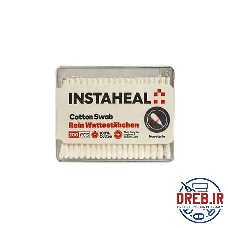 گوش پاک کن اینستاهیل 200 عددی _ Instaheal cotton swab 200pcs 