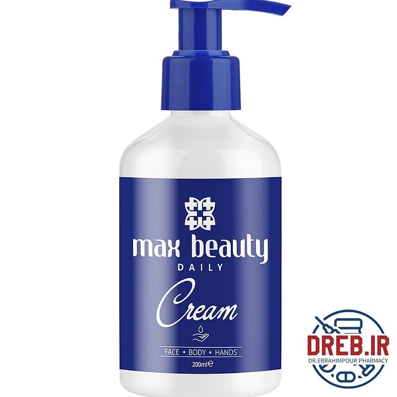 کرم روزانه دست و صورت و بدن پمپی 200میل مکس بیوتی _ Max Beauty Daily Hand And Face And Body Cream 200ml