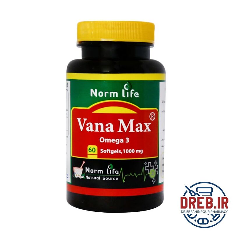 سافت ژل امگا 3 وانا مکس نورم لایف 1000 میلی گرم 60 عدد _ Norm Life Omega3 Vana Max 60 Softgels