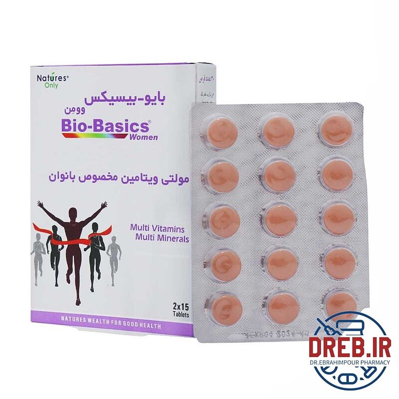 قرص مولتی ویتامین بایوبیسیکس نیچرز اونلی مخصوص بانوان 30 عدد _ Natures Only Bio Basics Women Tablets 30 Tabs