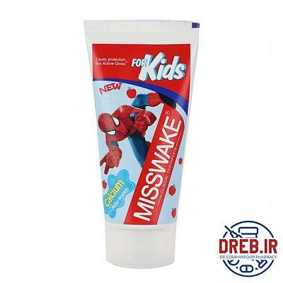 خمیر دندان کودک میسویک مدل Spiderman حجم 50 میلی لیتر _ Misswake Spiderman Apple Toothpaste For Kids 50ml