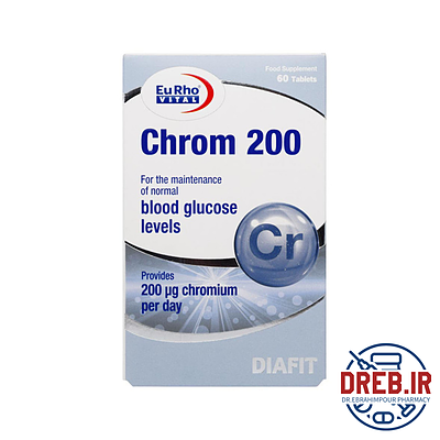 قرص کروم 200 یوروویتال 60 عدد - Eurho Vital Chrom 200 µg 60 Tabs