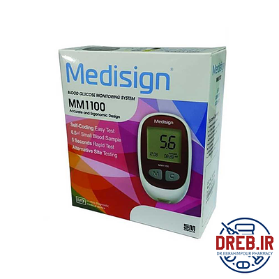 دستگاه تست قند خون مدل MM1100 مدیساین - Mesisign Blood Sugar Meter