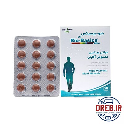 قرص مولتی ویتامین بایوبیسیکس آقایان نیچرز اونلی 30 عدد - Natures Only Bio Basics For Men 30 Tabs 