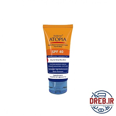 کرم ضدآفتاب رطوبت رسان SPF40 آتوپیا آردن _ Ardene Atopia SPF40 Sunscreen Cream for Dry to Very Dry Skin