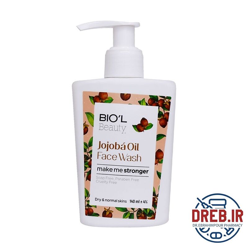 کرم ژل شستشوی صورت بیول مدل روغن جوجوبا مناسب پوست‌ خشک و نرمال - Biol Jojoba Oil Face Wash Cream Gel For Normal And Dry Skin 