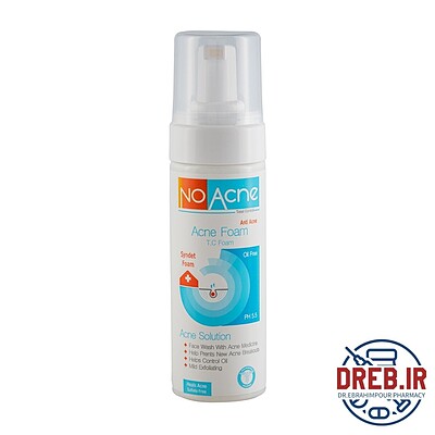 فوم شستشو نو آکنه مدل مناسب پوست چرب و جوش دار حجم 150 میلی لیتر - No Acne Acne Solution Face Wash For Oily And Acne Skin 150 ml