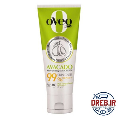 کرم مرطوب کننده و آبرسان اوک شاین حاوی آووکادو حجم 75 میلی لیتر - Oveq Shine Moisturizing Cream For Dry Skin 75 ml