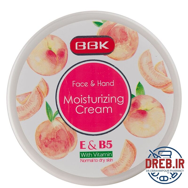 کرم مرطوب کننده کاسه ای با رایحه هلو 250میل ببک - Bbk Peach Face And Hand Moisturizing Cream 250ml