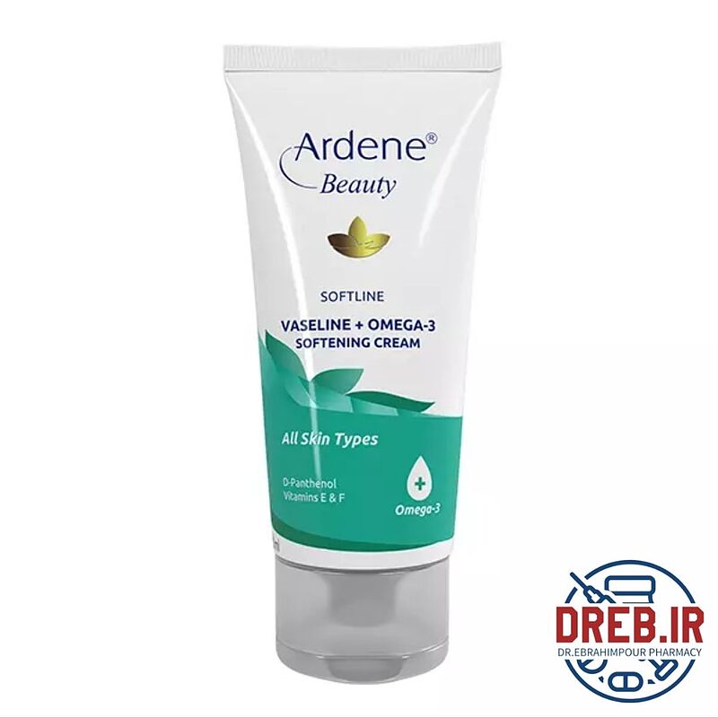 کرم نرم کننده حاوی وازلین همراه با امگا 3 آردن _ Vaseline Plus Omega 3 Softening Cream ARDENE