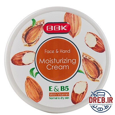 کرم مرطوب کننده کاسه ای با رایحه بادام 250میل ببک _ Bbk Almond Face And Hand Moisturizing Cream 250ml