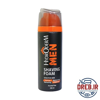 فوم اصلاح صورت آقایان هیدرودرم مناسب پوست های حساس 200 میلی لیتر _ Hydroderm Men Shaving Foam For Sensitive Skin 200 ml