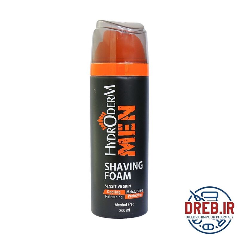 فوم اصلاح صورت آقایان هیدرودرم مناسب پوست های حساس 200 میلی لیتر _ Hydroderm Men Shaving Foam For Sensitive Skin 200 ml