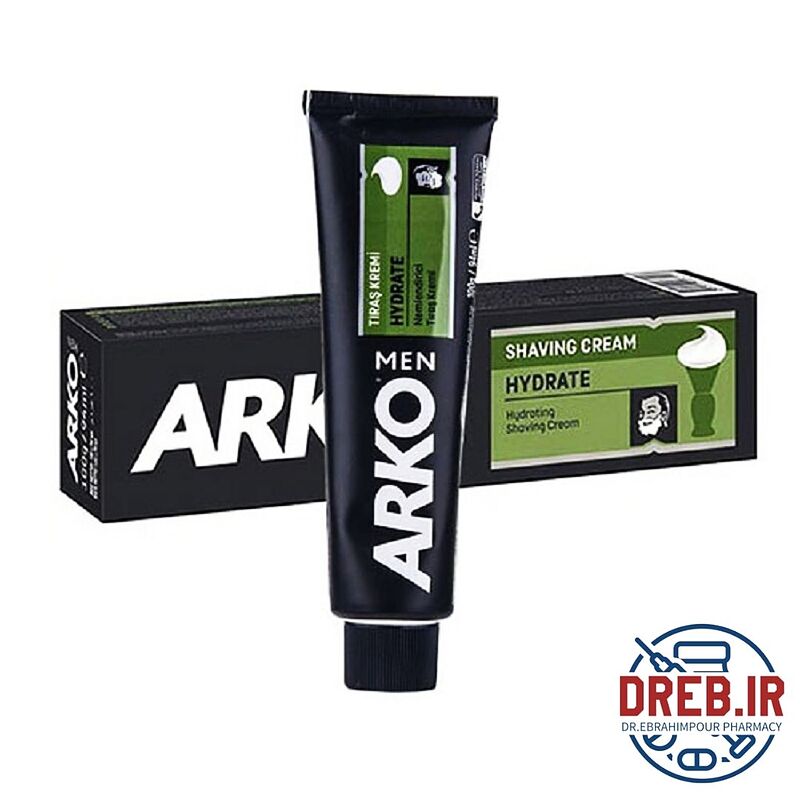 کرم اصلاح مرطوب کننده پوست آرکو من 90 میل_ Arko Men HYDRATE Shaving Cream 90 Ml