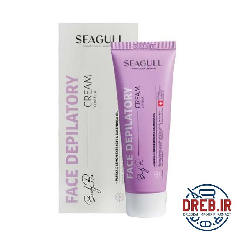 کرم موبر صورت سی گل مدل سنتلا حجم 50 میل _ Seagull Centella Cream Face Depilatory 50ml   