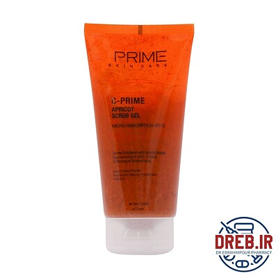 ژل اسکراب پاک کننده زرد آلو و ویتامین C پرایم 175 میلی لیتر - Prime C And Apricot Scrub Gel 175 ml -