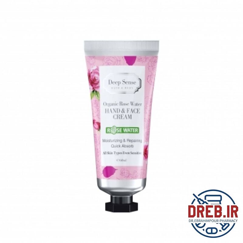 کرم مرطوب کننده دست و صورت گلاب دیپ سنس سی گل مناسب انواع پوست 60 میلی لیتر - Seagull Deep Sense Organic Rose Water Hand And Face Cream 60 ml