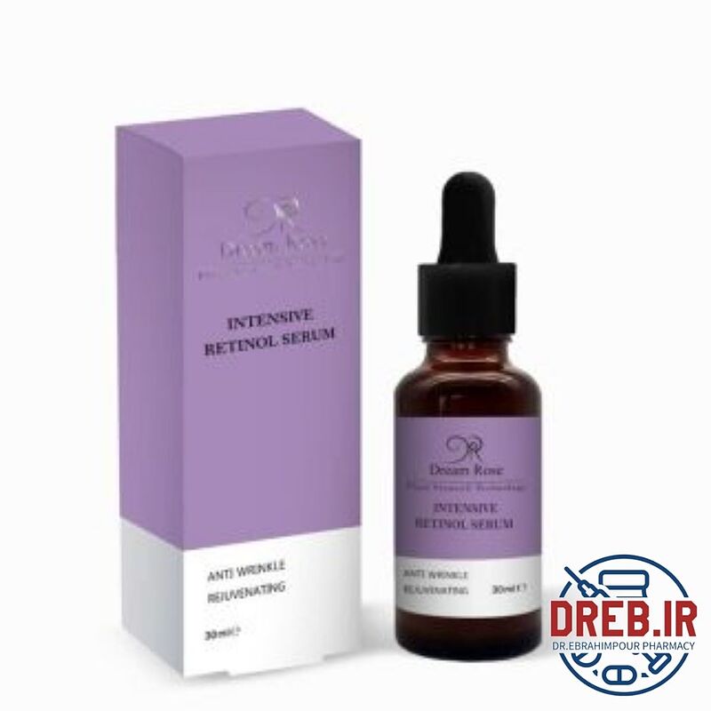  سرم حاوی رتینول ضد چروک و جوان ساز پوست صورت و گردن دریم رز _ Serum With Retinol Dream Rose 30 ml