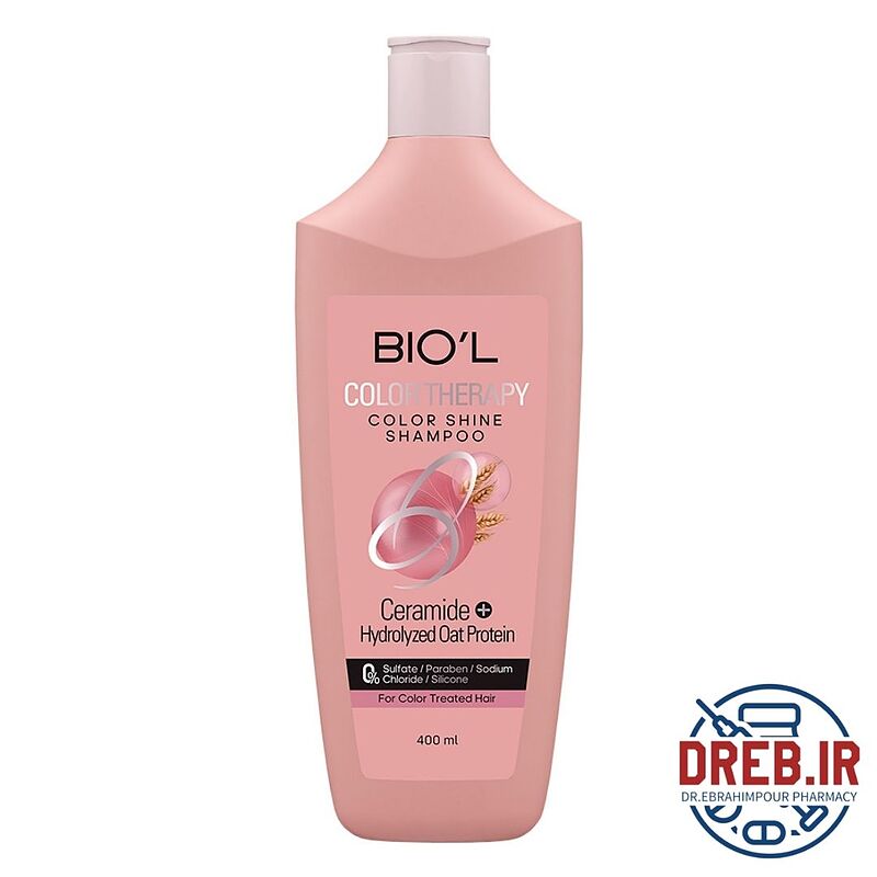 بیول شامپو کالر تراپی مناسب موهای رنگ و دکلره شده بدون سولفات _ Biol Color Therapy Color Shine Shampoo 400ml