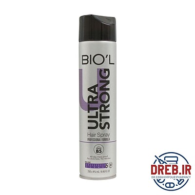 اسپری حالت دهنده مو بیول مدل اولترا استرانگ 250 میل  _ Biol Ultra Strong Hair Spray 250ml